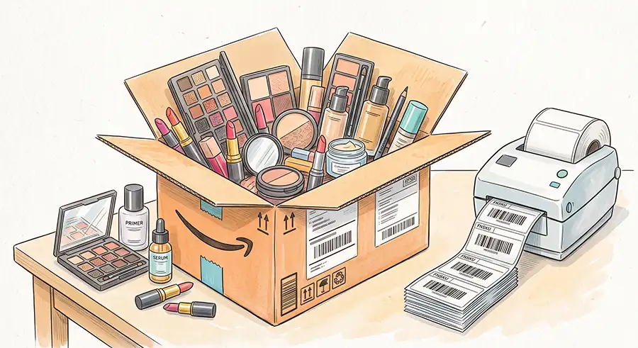 Amazon cosmetics FNSKU barcode compliance guide