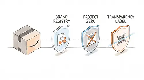Amazon brand protection programs comparison and Transparency label formatting