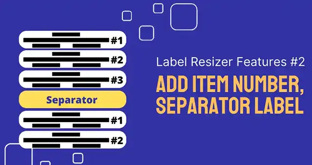 "Separator Label" and "Item Number" Features for FBA