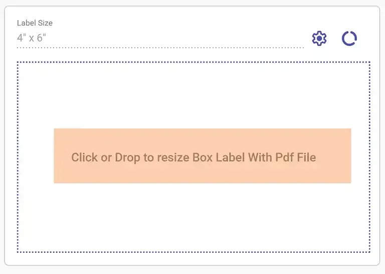 Upload box label PDF