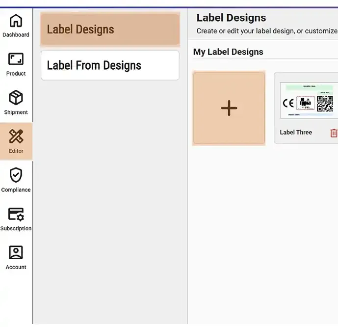Create new design from Editor menu
