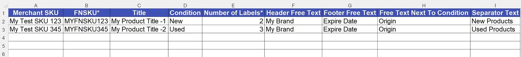 Fill spreadsheet template