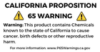 Proposition 65 Warning Label