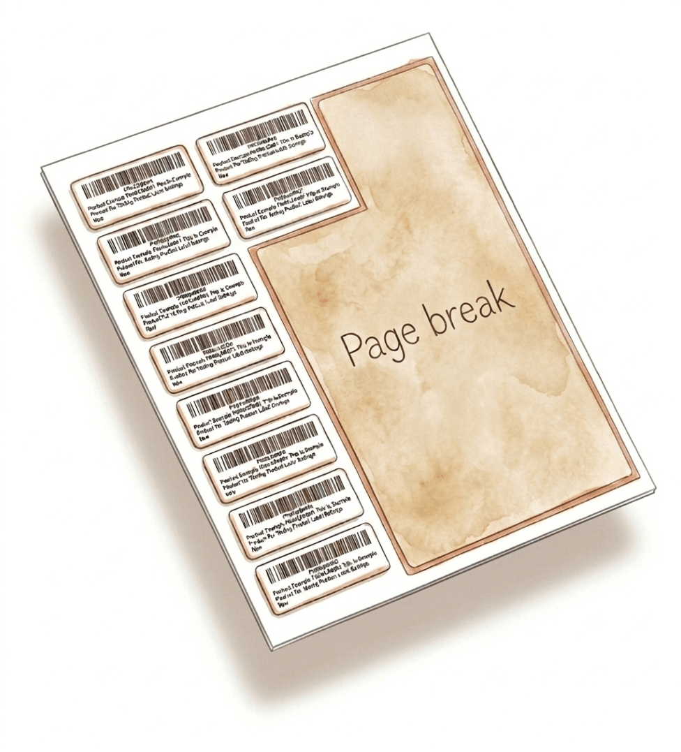 Page Break Between Product Label Groups