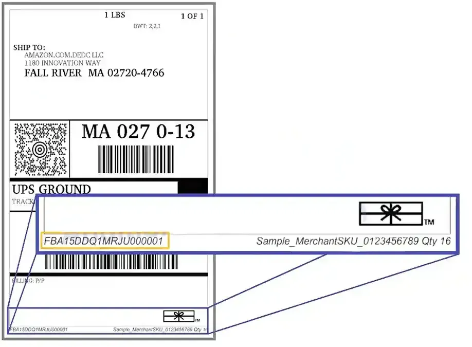 Box ID on shipment label