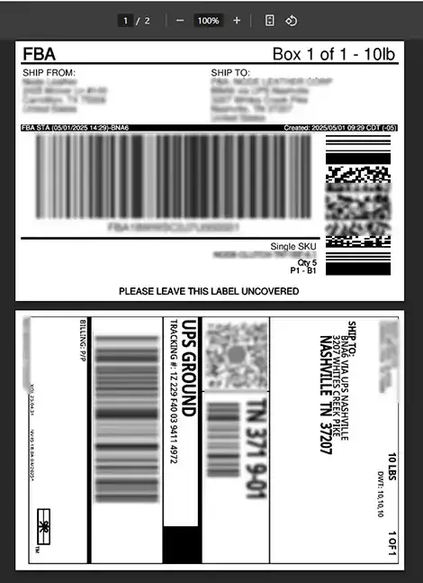 Label size settings in extension