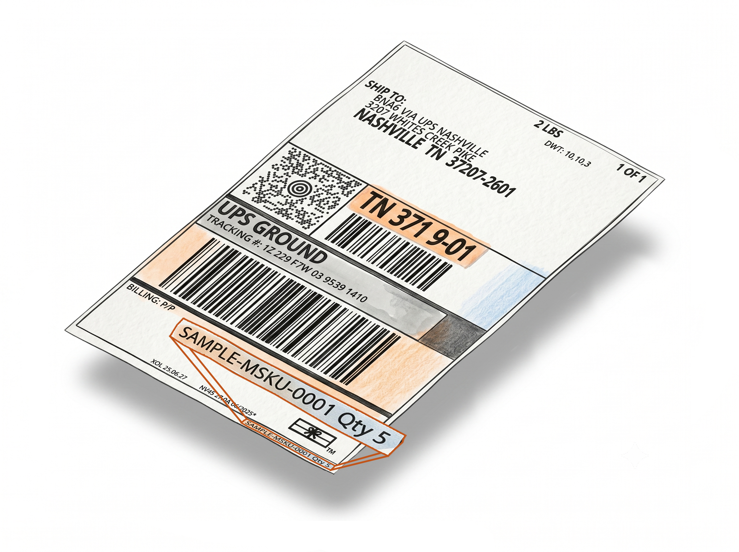 SKU & QTY on Shipment Labels