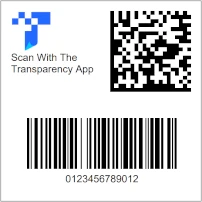 Amazon Transparency Label 1.5" Square