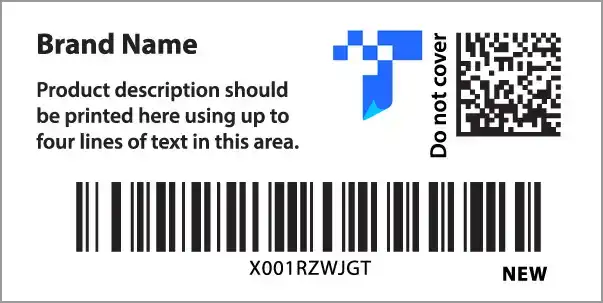 Amazon Transparency Label with Branding