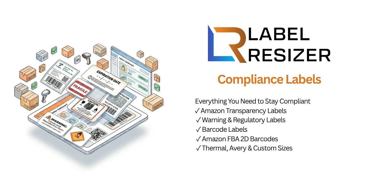 Compliance Labels for Amazon, Walmart & Retail Products | Label Resizer
