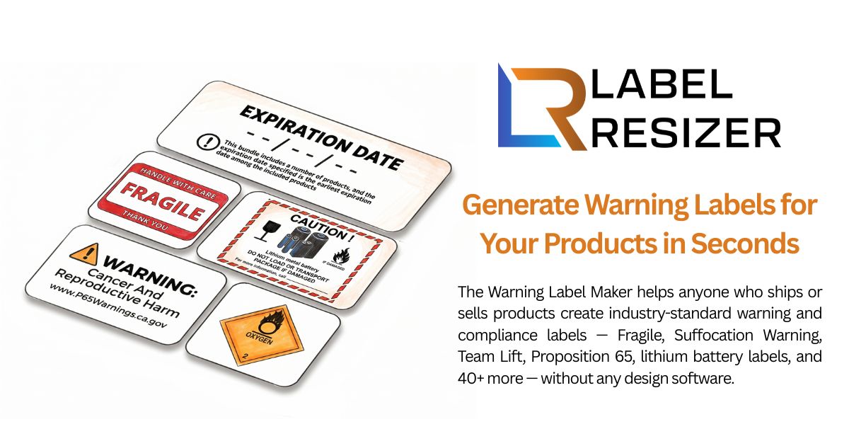 Warning Label Maker | Compliance Labels for E Commerce Sellers
